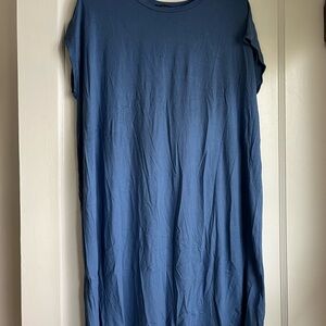 Casual Blue T-Shirt Dress